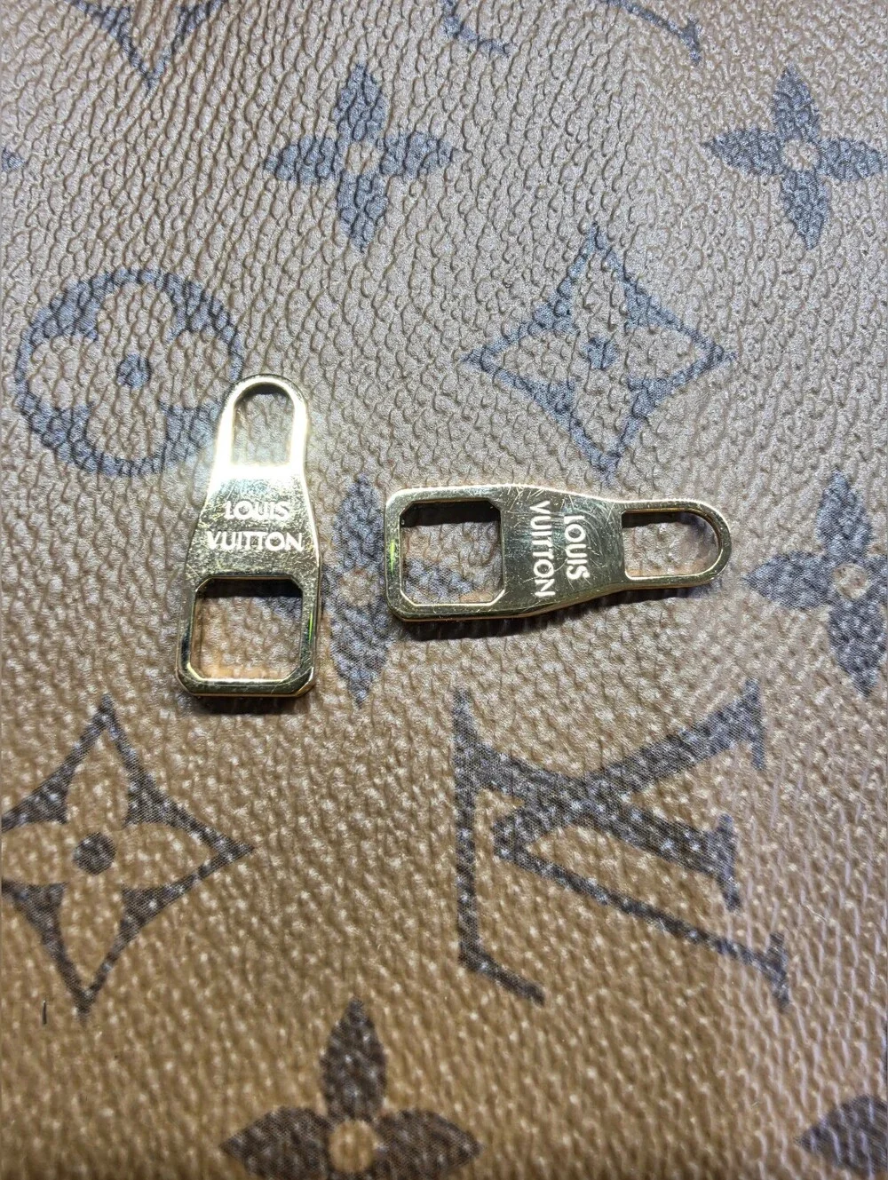 Louis Vuitton Gold-Tone Zipper Pulls Set Of Two